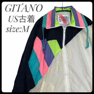 GITANO US 구제 의류 나일론 자켓 레트로 멀티 컬러 사이즈 M