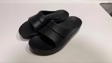 우포스 OOFOS OOahh 슬라이드 샌들 리커버리 샌들 블랙