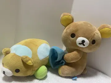리락쿠마 봉제 인형 세트 연결되는 미니카와 봉제 인형