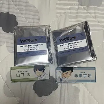 하이큐! 도부 동물 공원 트레이딩 아크릴 명찰 빨간색 갈대 야마구치