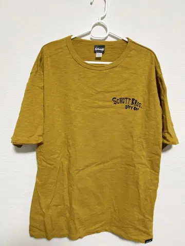 Schott 머스타드 티셔츠 L