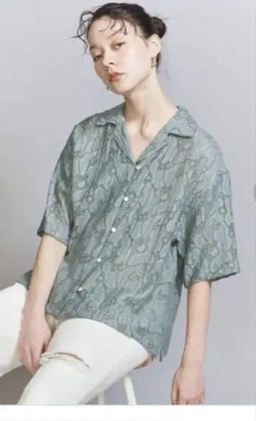 BEAUTY&YOUTH UNITED ARROWS 자카드 시어 셔츠