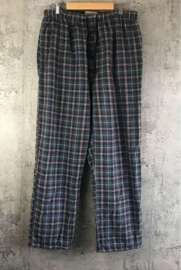 90s 파자마 팬츠 체크 블루 레드