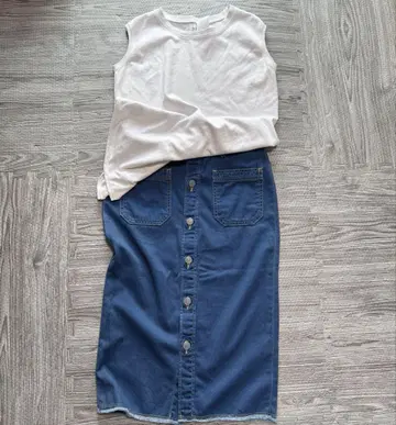 Ron Herman Vintage 론 헤르만 데님 스커트 패치 XS