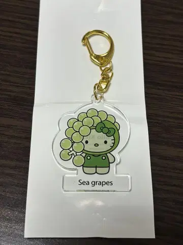 헬로키티 간사이 오사카 엑스포 일본관 한정판 키링 Sea grapes
