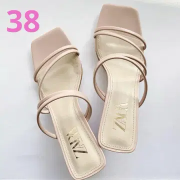 자라 스파게티 스트랩 샌들 38