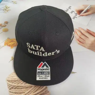 한정판 사다 빌더즈 CAP 검정 블랙 미사용 혼자 사용