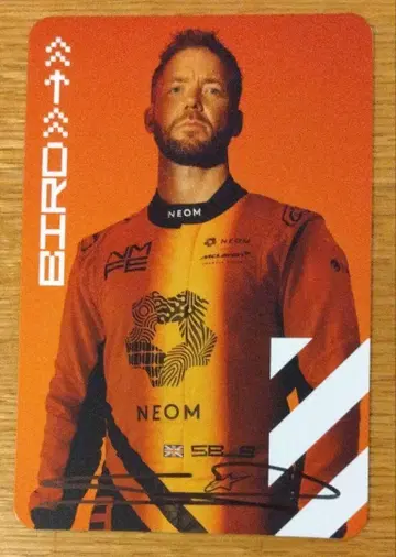 포뮬러 e Sam Bird 2025년 친필 사인 포함 카드 McLaren