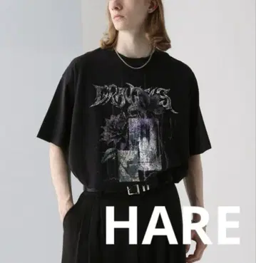 HARE 하레 콜라주 모티브 밴딩 티셔츠 티셔츠 F