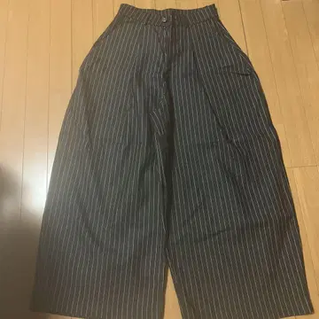 PP STRIPES PANTS 스트라이프 와이드 데님 PUSH PUSH