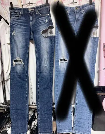 새상품급 GYDA 데님 데미지 데님 스키니 데님 S 사이즈
