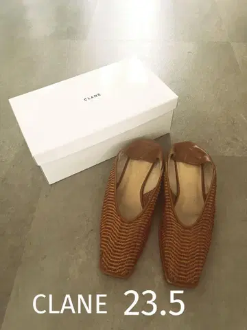 CLANE 메쉬 플랫 슈즈 2way 사이즈 37 카멜