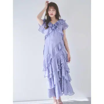 dazzlin 바리에 플루이드 원피스 블루