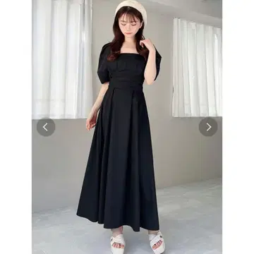 RESEXXY 허리 크로스 플레어 원피스