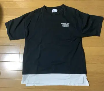 오버 사이즈 블랙 티셔츠 레이어드