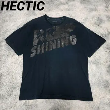 90s HECTIC 헥틱 KEEP SHINING 블랙 블랙 티셔츠
