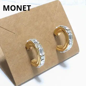 반짝반짝 MONET 귀걸이 후프 큐빅 빈티지