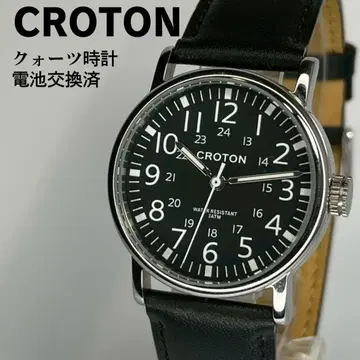 CROTON 크로톤 전체 숫자 다이얼 쿼츠 손목시계 배터리 교환 완료