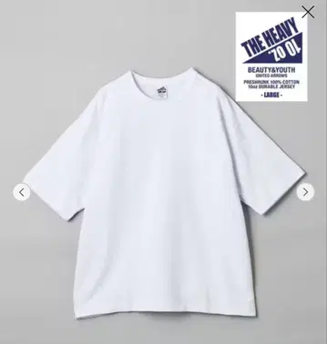 10oz 헤비 와이드 크루넥 티셔츠 XL 화이트 새상품급