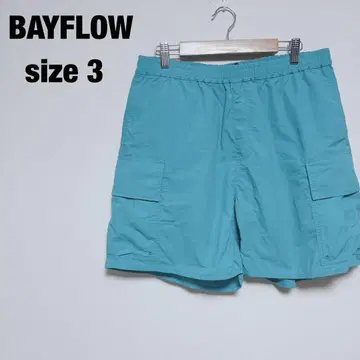 BAYFLOW 터콰이즈 나일론 카고 숏 팬츠 size 3