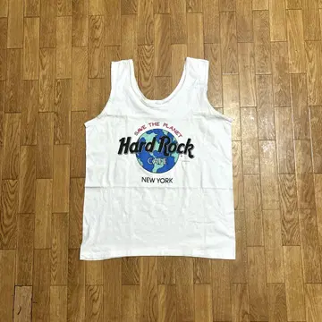 NOS 90s HARD ROCK CAFE NEW YORK 탱크탑 화이트