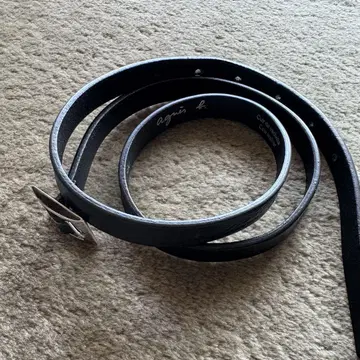 agnes b. 가죽 벨트 80 블랙 CU01 CEINTURE