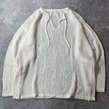 레이지블루 L 로우게이지 니트 코튼 아크릴 키넥