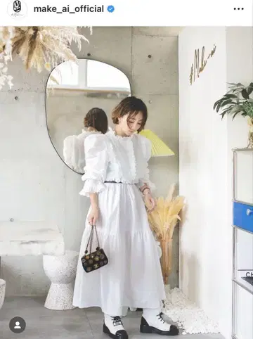 make_ai (메이크 아이) 핀턱 레이스 원피스
