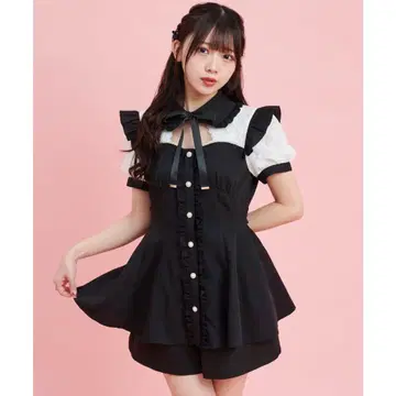 시크릿허니 뷔스티에 절개 셋업