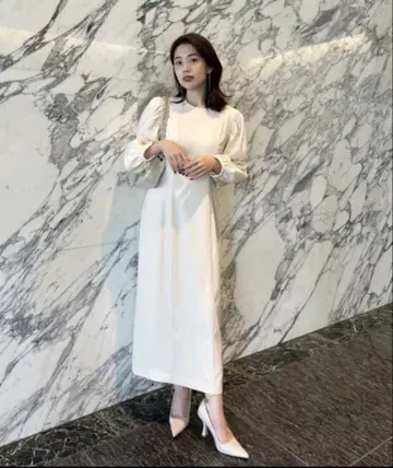 anuans 뉘앙스 더블 슬리브 볼륨 원피스