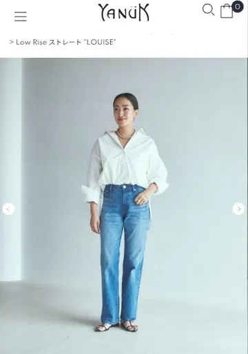 야누크 Low Rise LOUISE 스트레이트 데님 27 품절 상품