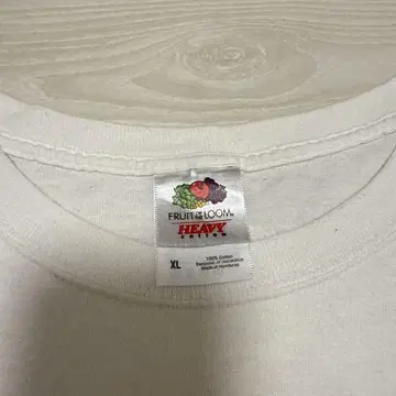 FRUIT OF THE LOOM 무지 블랭크 티셔츠 XL 화이트