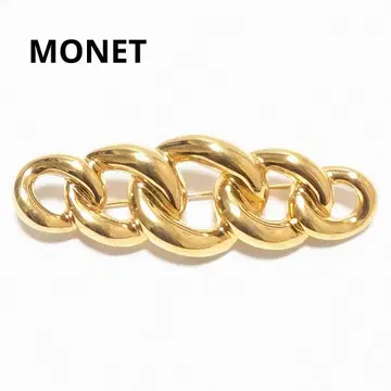 새상품급 MONET 브로치 골드 빈티지 이터널 서클