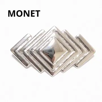 새상품급 MONET 브로치 마름모 실버 빈티지