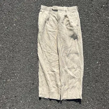 00s 브룩스브라더스 100 리넨 와이드 팬츠