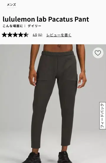 룰루레몬 남성용 데일리 팬츠