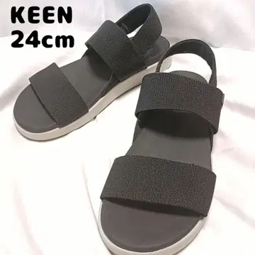 KEEN 여성용 스포츠 샌들 스트랩 샌들 24cm 블랙