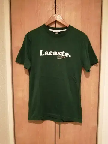 Lacoste 라코스테 다크 그린 티셔츠 그린 T S 면 100%