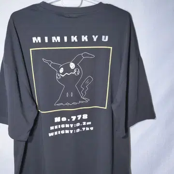 새상품 티셔츠 3L 미미큐 포켓몬 포켓몬스터 선화 자수 반팔