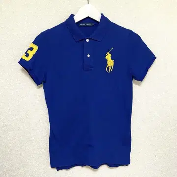 미사용품 Ralph Lauren 폴로 셔츠 L 파란색