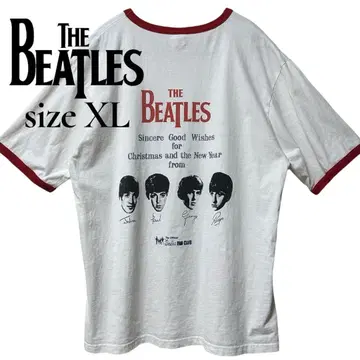 비틀즈 BEATLES 링거 티셔츠 XL UK 밴 티 존 레논