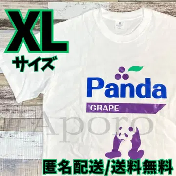 Panda grape 재미있는 재미있는 티셔츠 반팔 패러디 화이트 L