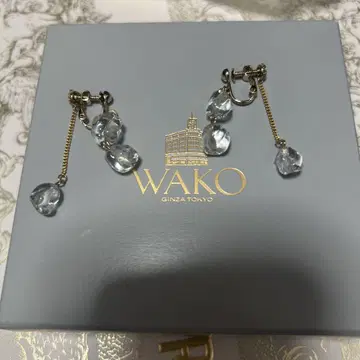 WAKO 투명 크리스탈 드롭 귀찌