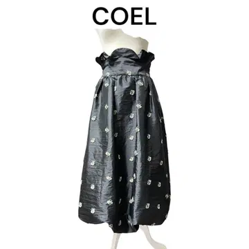 COEL 코엘 여성용 오리지널 자카드 작은 꽃 스커트 36