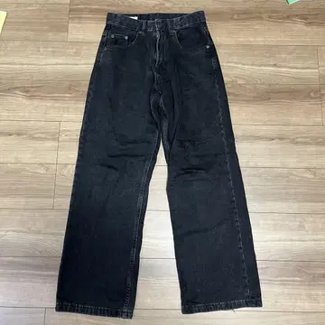 자라 배기 팬츠 배기 진 블랙 검정