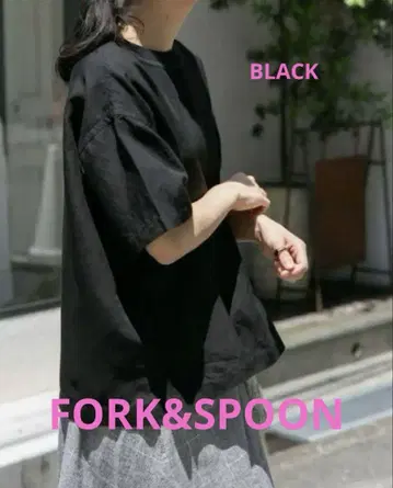 새상품급! FORK&SPOON 풀오버 블라우스 블랙