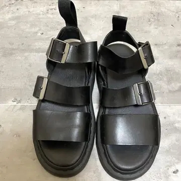 S365B 닥터마틴 스트랩 샌들 약 22cm 블랙