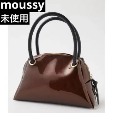 MOUSSY GLITTER CLEAR MINI 백 미사용 브라운