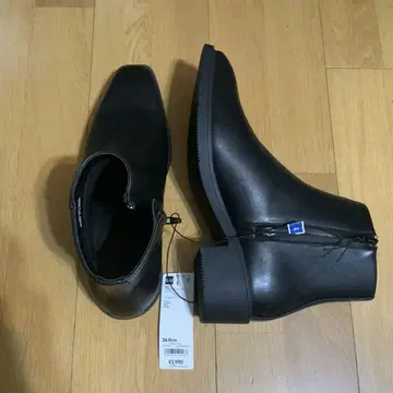 지유 스퀘어토 힐 부츠 BLACK 26cm