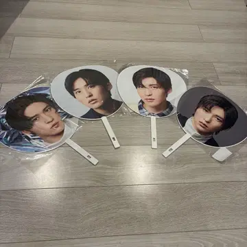 미개봉 SnowMan 메구로 렌 군 부채 4장 세트